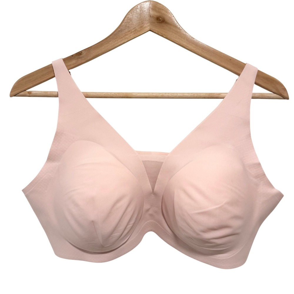 Knix WingWoman Bra Women XL+ Pink Wireless Mesh Contour Seamless